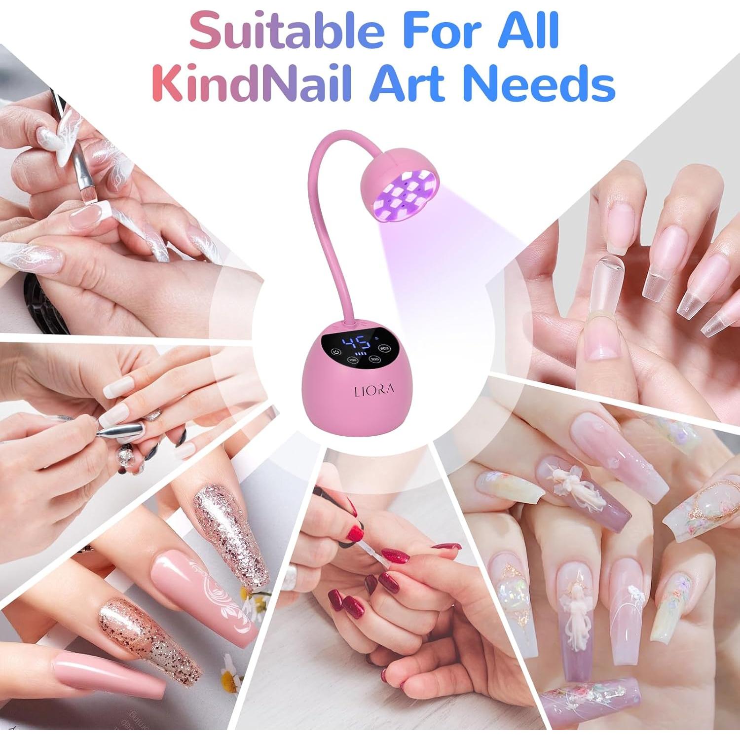 Lámpara de Uñas UV LED LIORA 24W Recargable USB Flexible