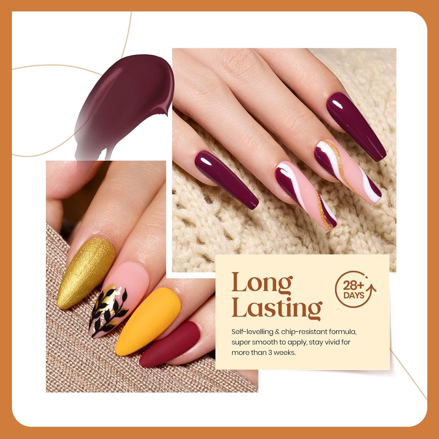 Set de Esmalte de Uñas en Gel Beetles 6 Colores Otoño