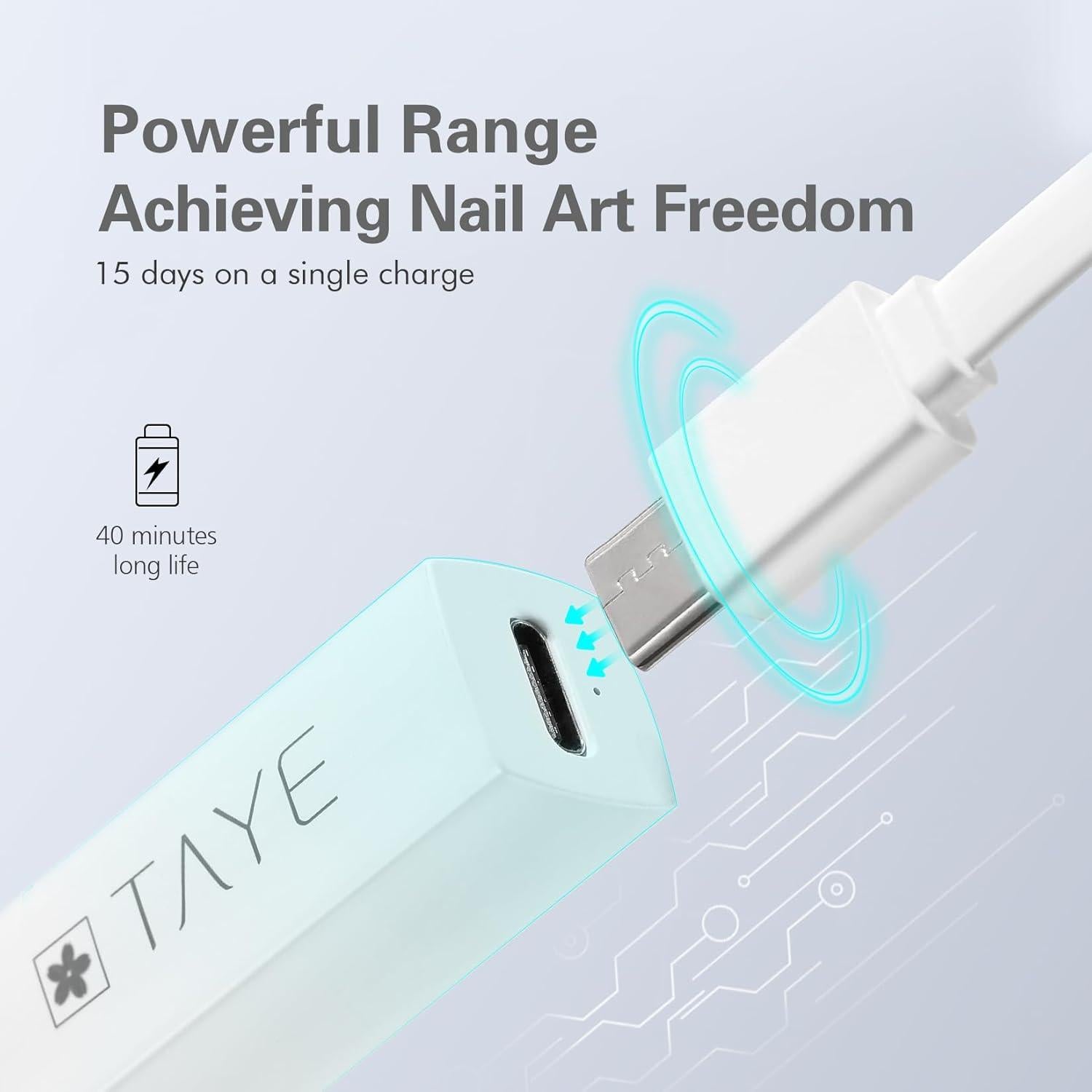 Lámpara UV de Uñas TAYE Mini Gel 3W Portátil USB Color Púrpura