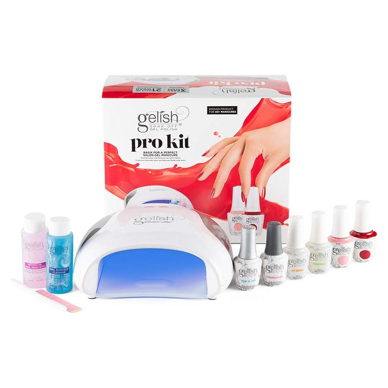 Kit Pro Gelish - Set Completo de Manicura con Luz LED y Esmaltes
