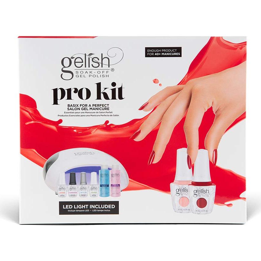 Kit Pro Gelish - Set Completo de Manicura con Luz LED y Esmaltes