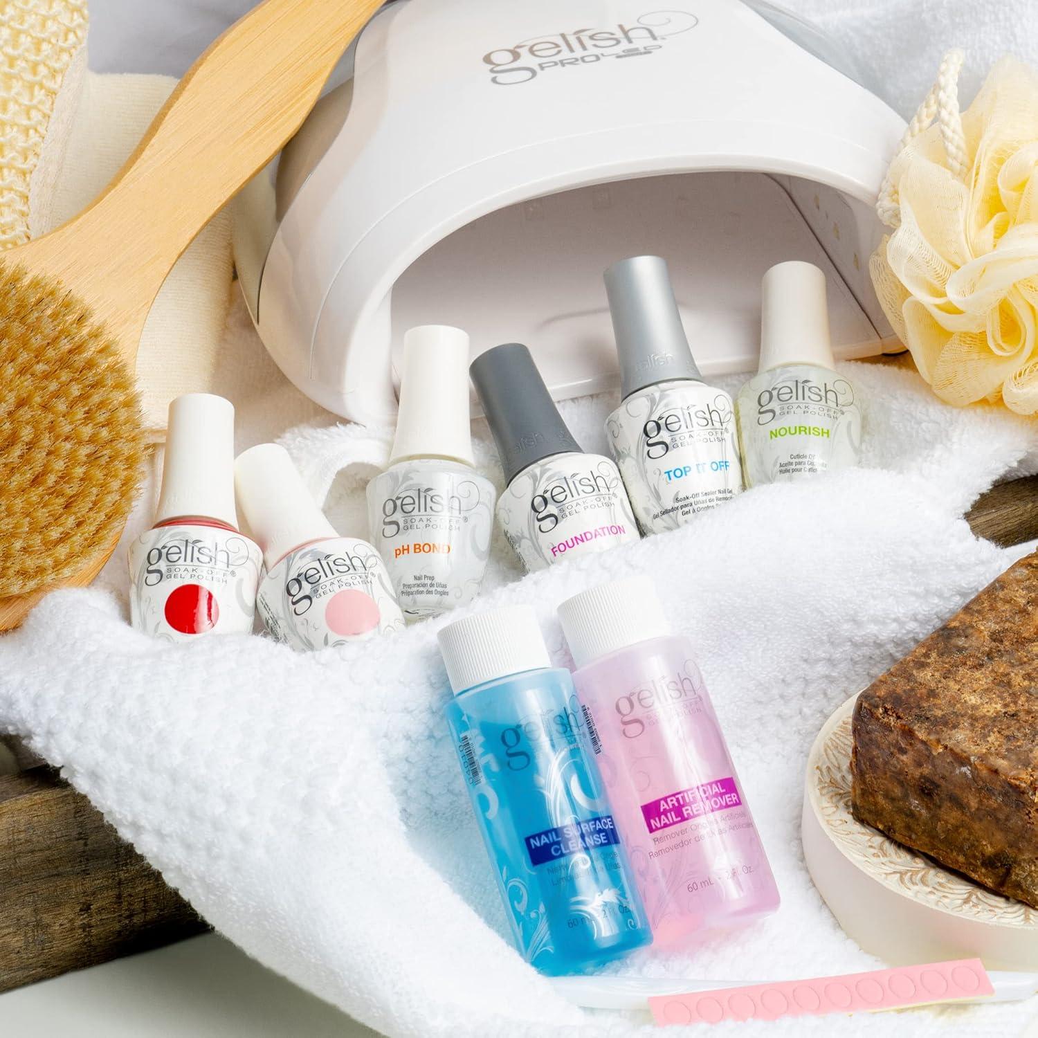 Kit Pro Gelish - Set Completo de Manicura con Luz LED y Esmaltes