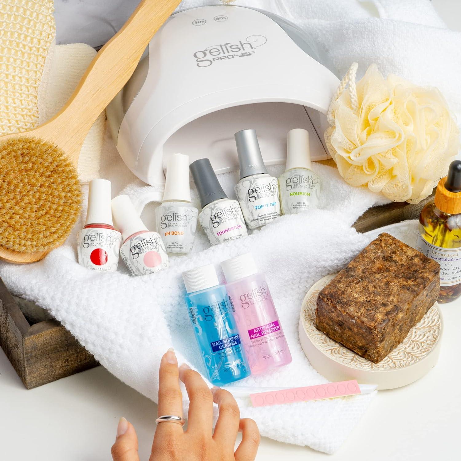 Kit Pro Gelish - Set Completo de Manicura con Luz LED y Esmaltes