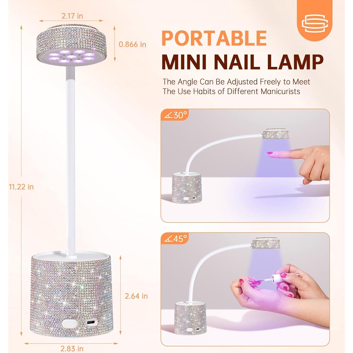 Lámpara de Uñas UV LED Mini CHRISTINE SHELLY 27W Inalámbrica