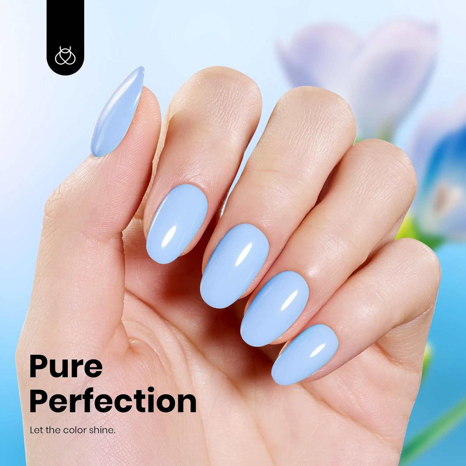 Esmalte de Uñas en Gel Beetles Azul Claro 15ml Libre de Hema