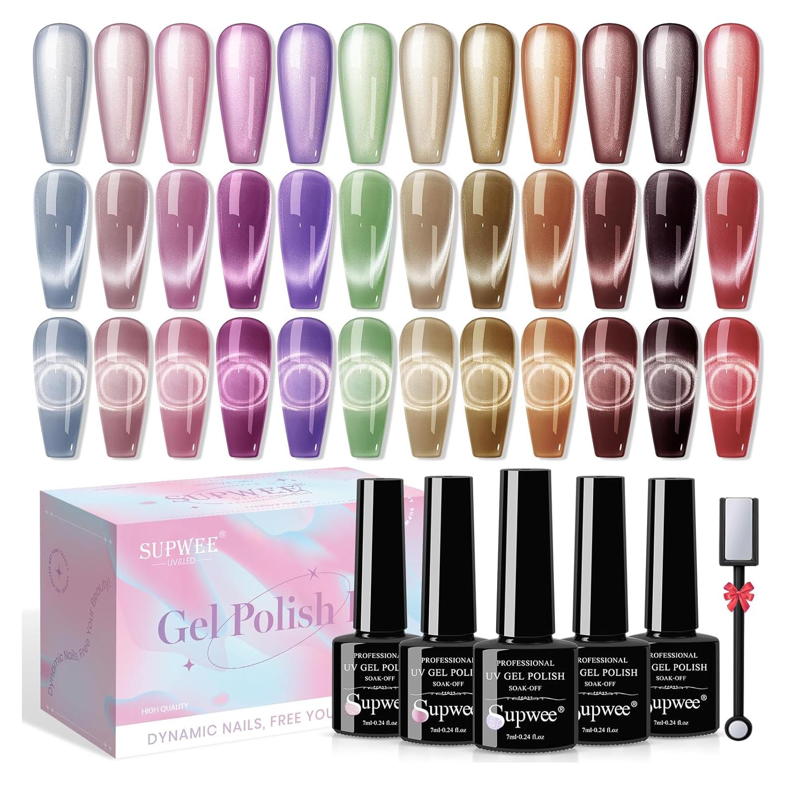 Esmalte de Uñas Magnético SUPWEE Cat Eye 12 Colores 7ml
