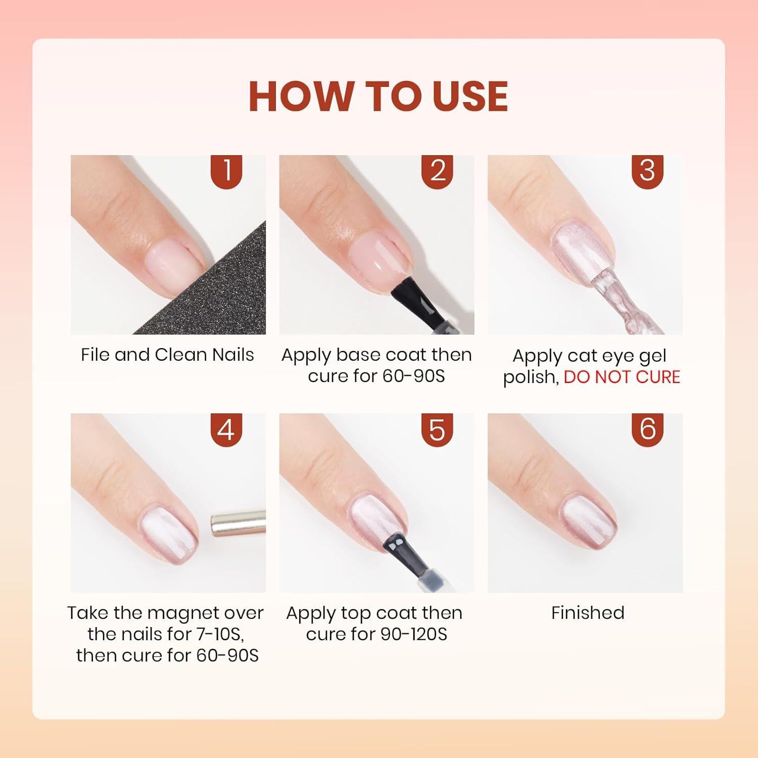 Esmalte de Uñas Magnético SUPWEE Cat Eye 12 Colores 7ml