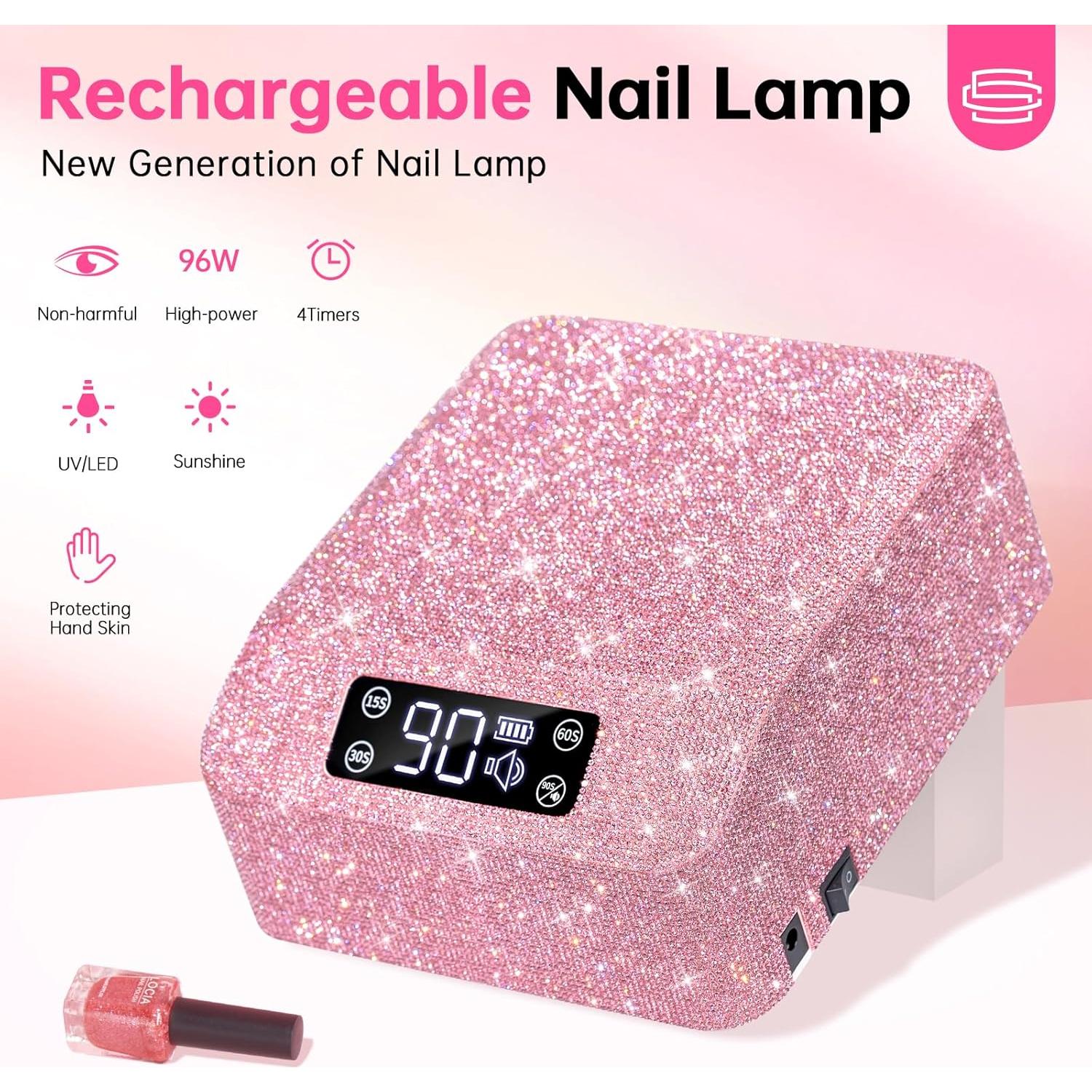 Lámpara UV para Uñas de Gel Christine Shelly 96W Recargable