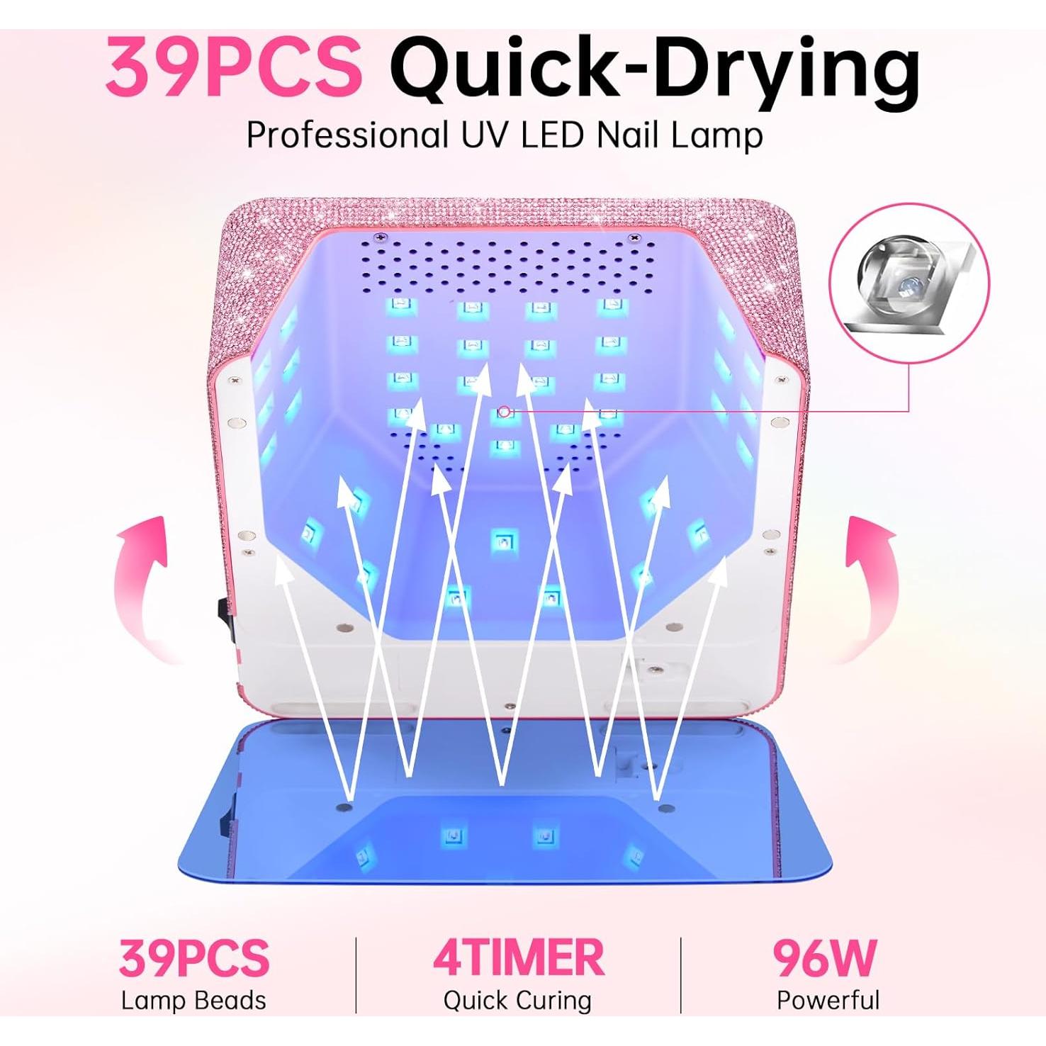 Lámpara UV para Uñas de Gel Christine Shelly 96W Recargable