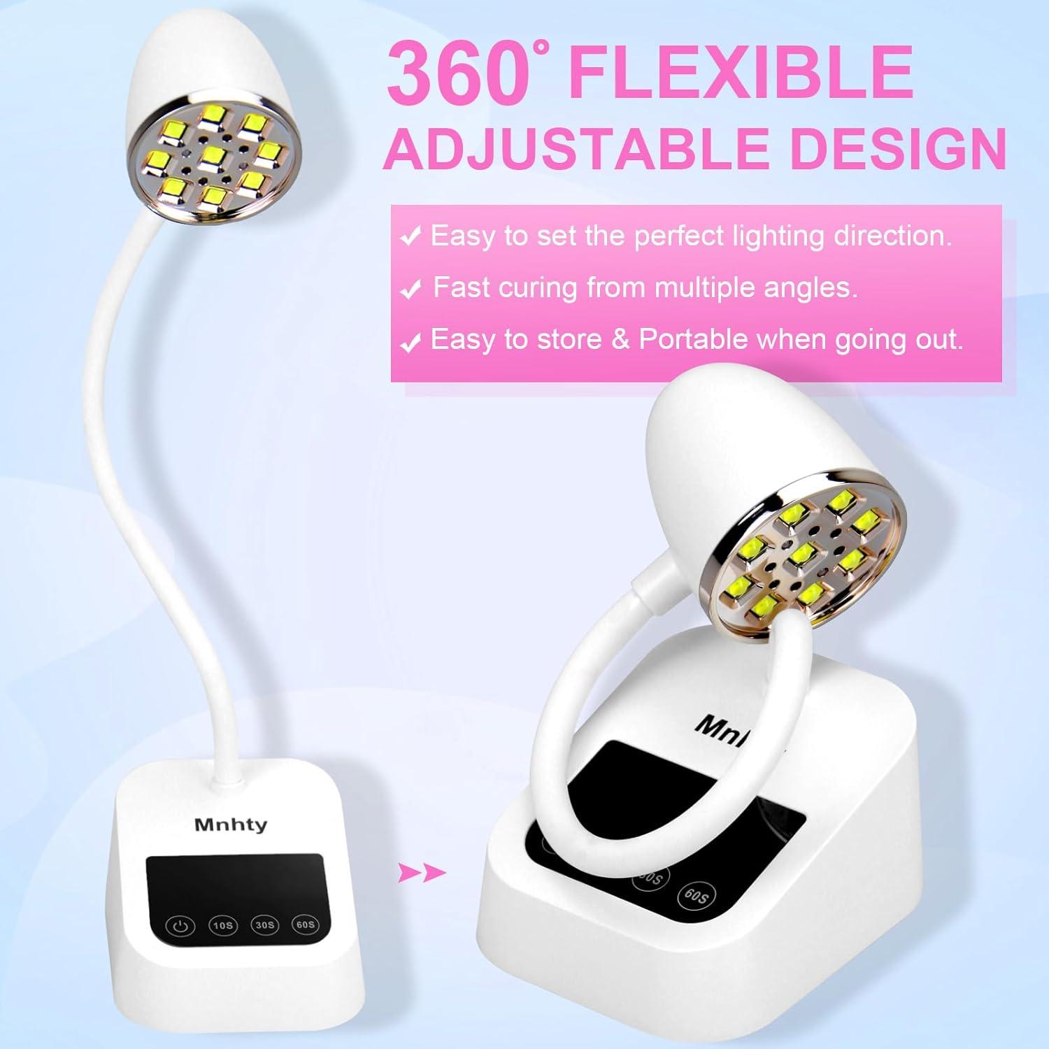 Lámpara UV LED para Uñas Gel X Inalámbrica 27W Blanco Nieve