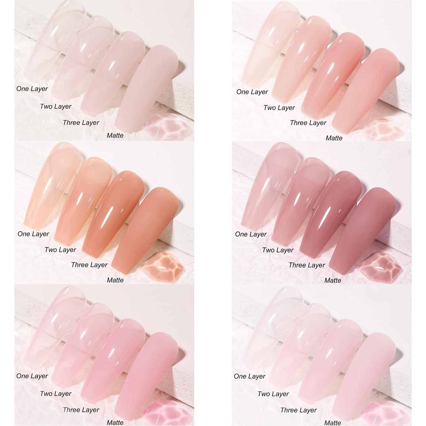 Kit de Esmalte de Uñas Vishine UV LED 40W - 6 Colores Gel