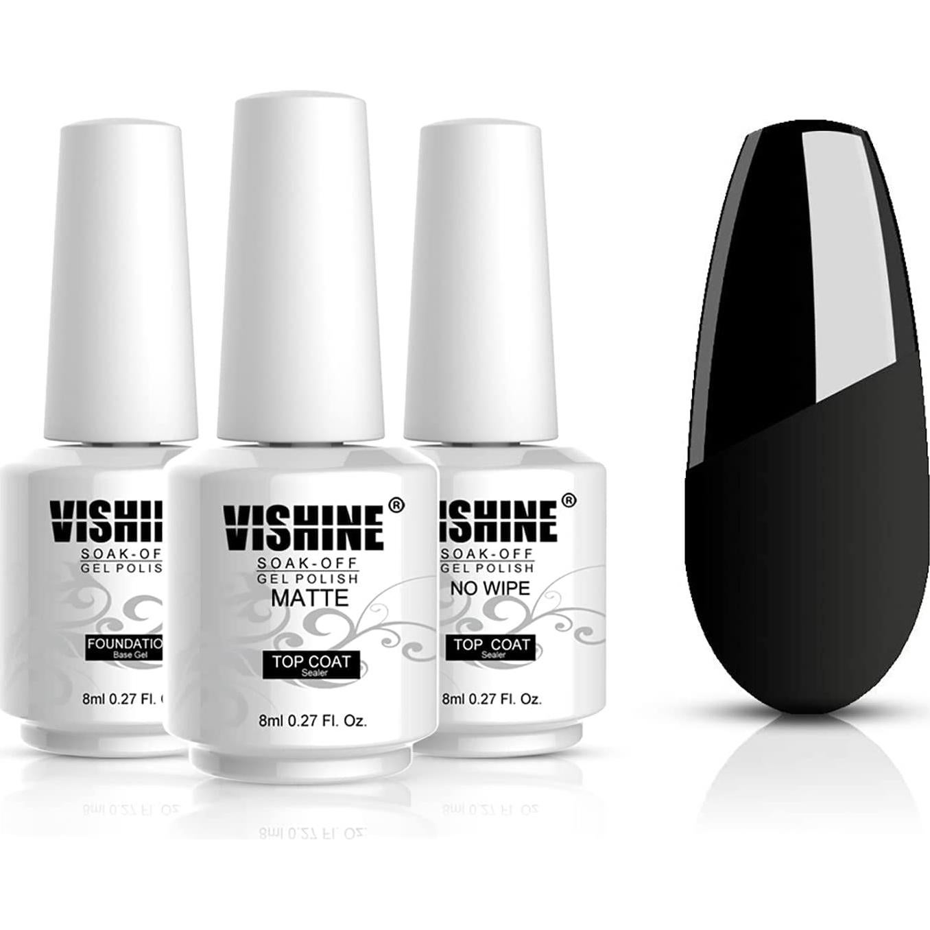 Kit de Esmalte de Uñas Vishine UV LED 40W - 6 Colores Gel