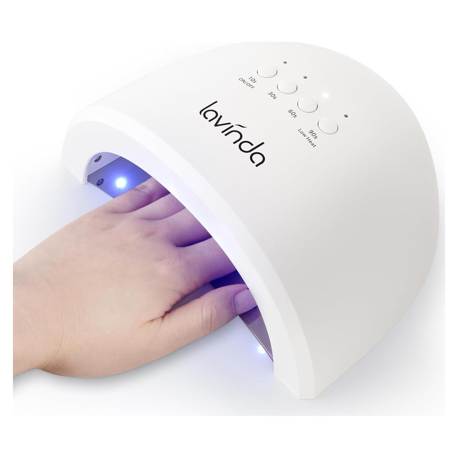 Lámpara UV LED Lavinda 48W para uñas, curado rápido y 4 temporizadores