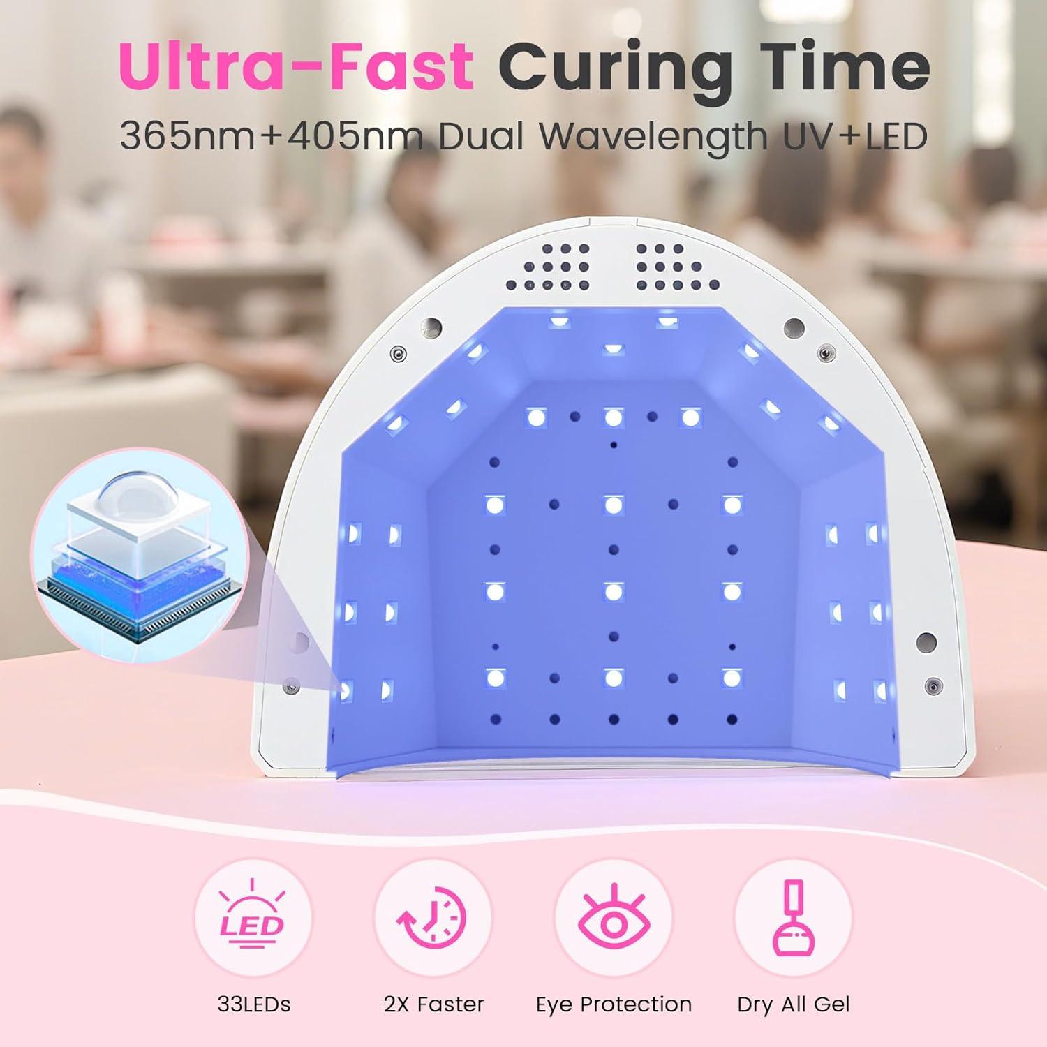 Lámpara UV LED Lavinda 48W para uñas, curado rápido y 4 temporizadores