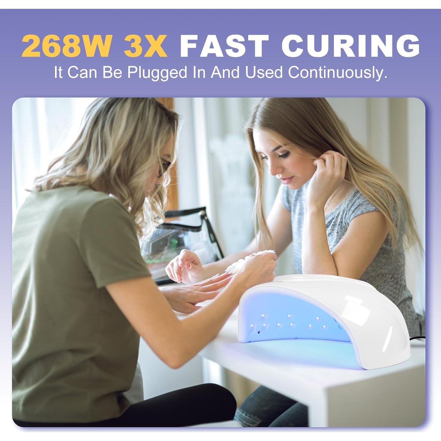 Lámpara UV para Uñas de Gel NXJ INFILILA 268W con 66 LEDs