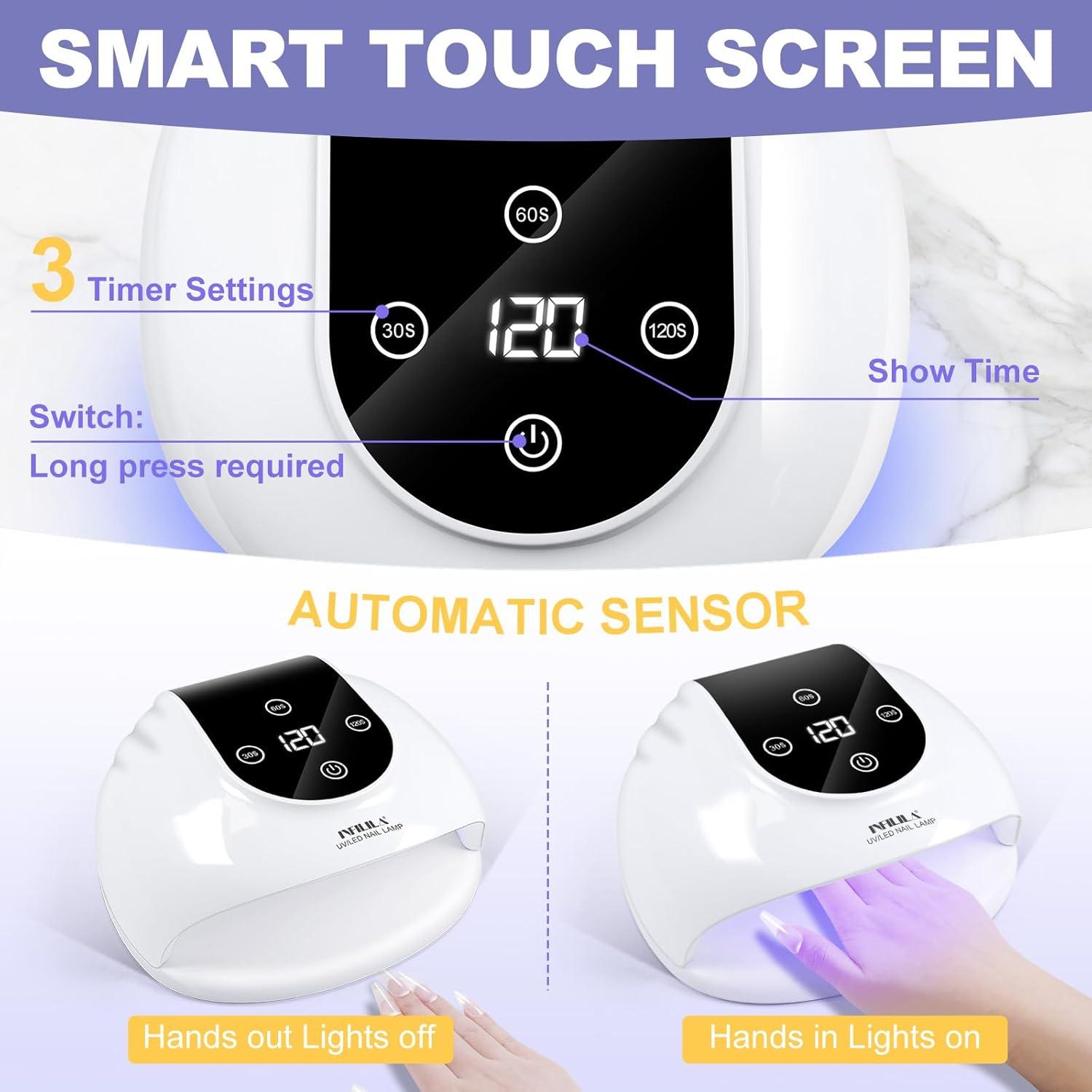 Lámpara UV para Uñas de Gel NXJ INFILILA 268W con 66 LEDs