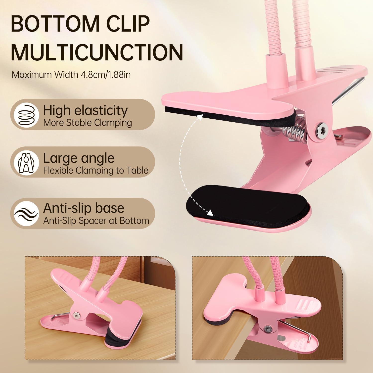 Lámpara UV LED AORAEM para Uñas con Lupa 6X Rosa