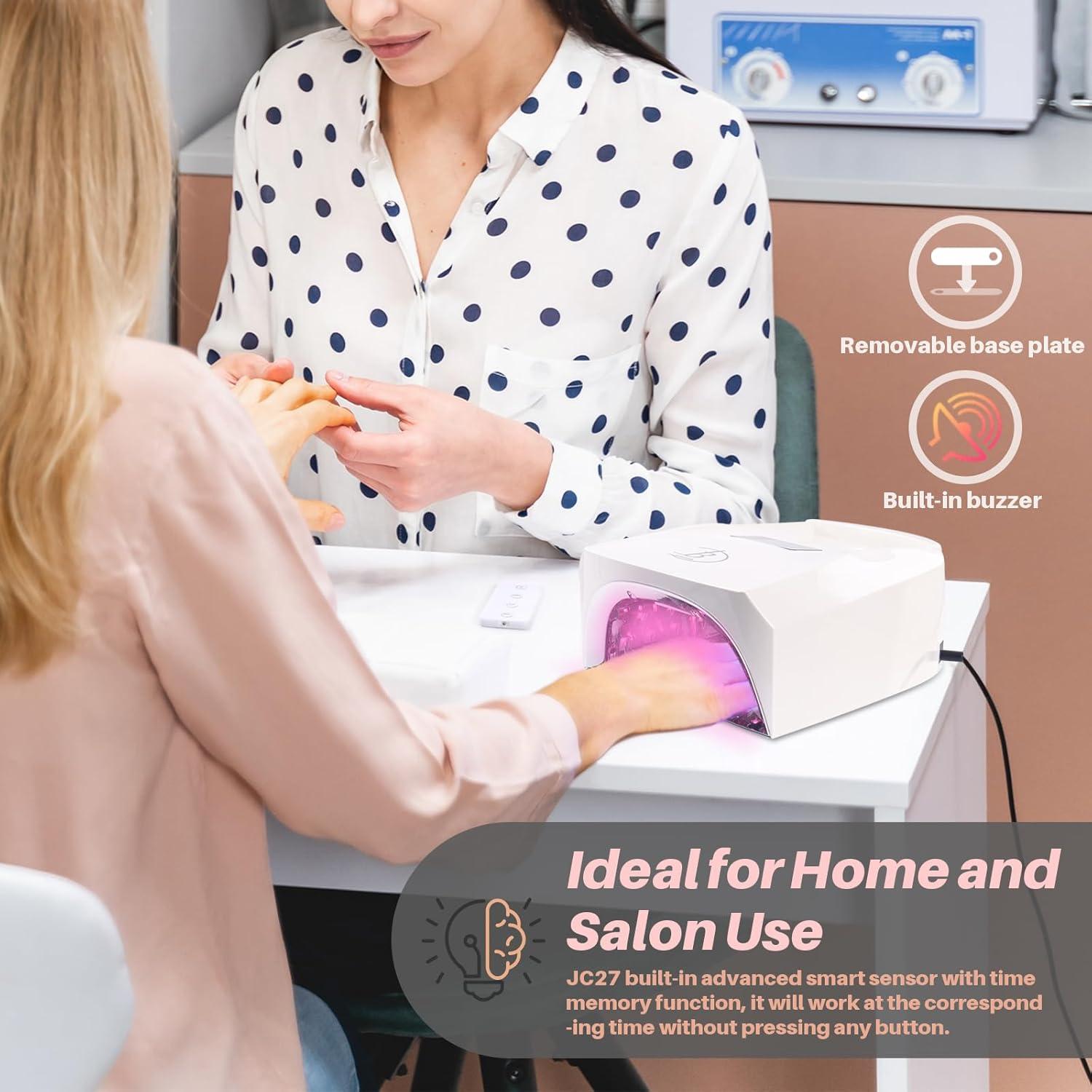 Lámpara de Uñas UV LED Inalámbrica Biduo JC27 96W Blanco