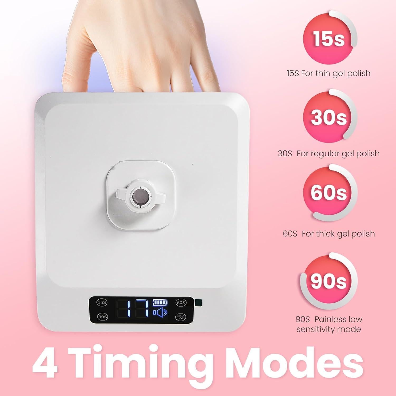 Lámpara UV para pies DLITISH 78W con soporte ajustable