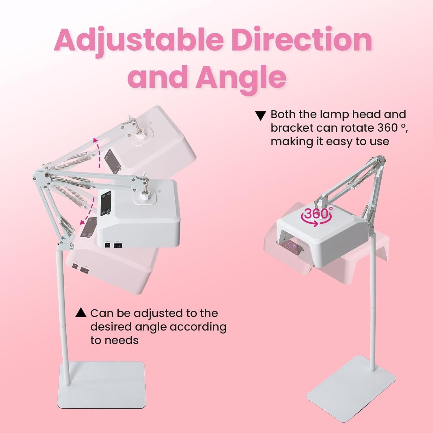 Lámpara UV para pies DLITISH 78W con soporte ajustable