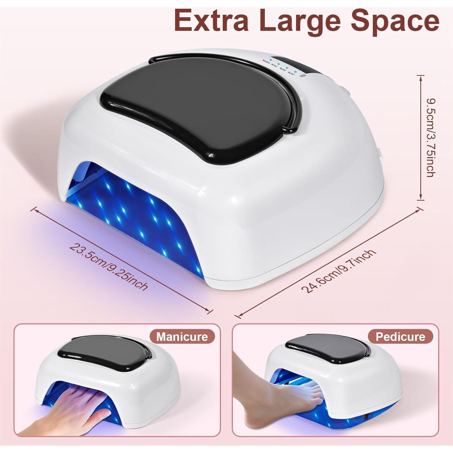 Lámpara de Uñas UV LED 96W Ludysic Inalámbrica Portátil