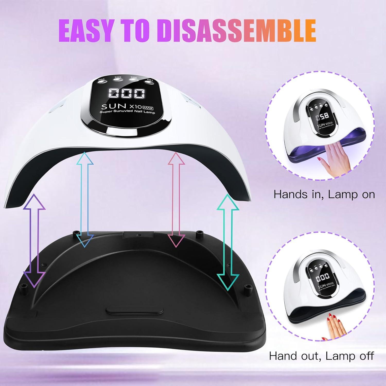 Lámpara UV LED Wisdompark 180W con Sensor Automático y 4 Temporizadores