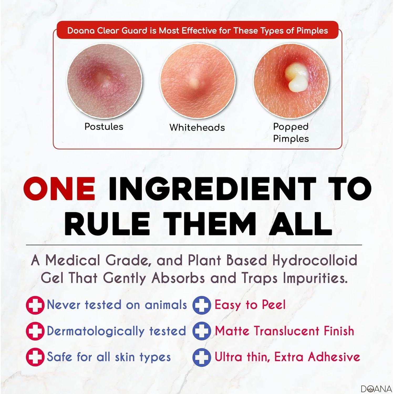 Parche Hidrocoloide Doana Clear Guard - 84 Parches para Espinillas