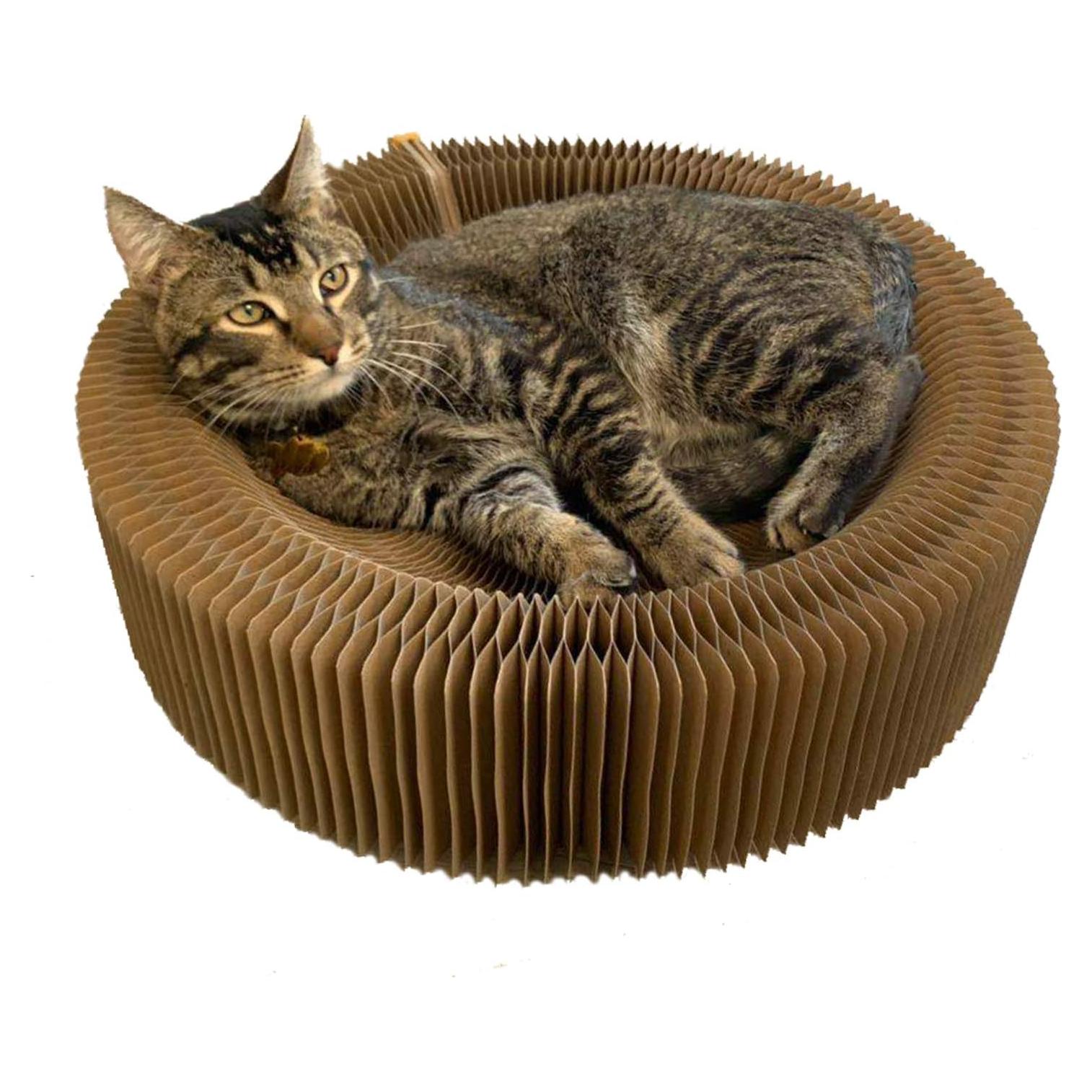 Rascador para Gatos BobbyPet Redondo Plegable 33x19 cm