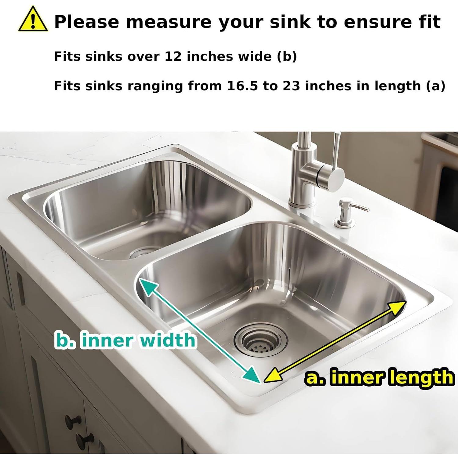 Escurridor de Platos Expandible AIDERLY Acero Inoxidable Negro