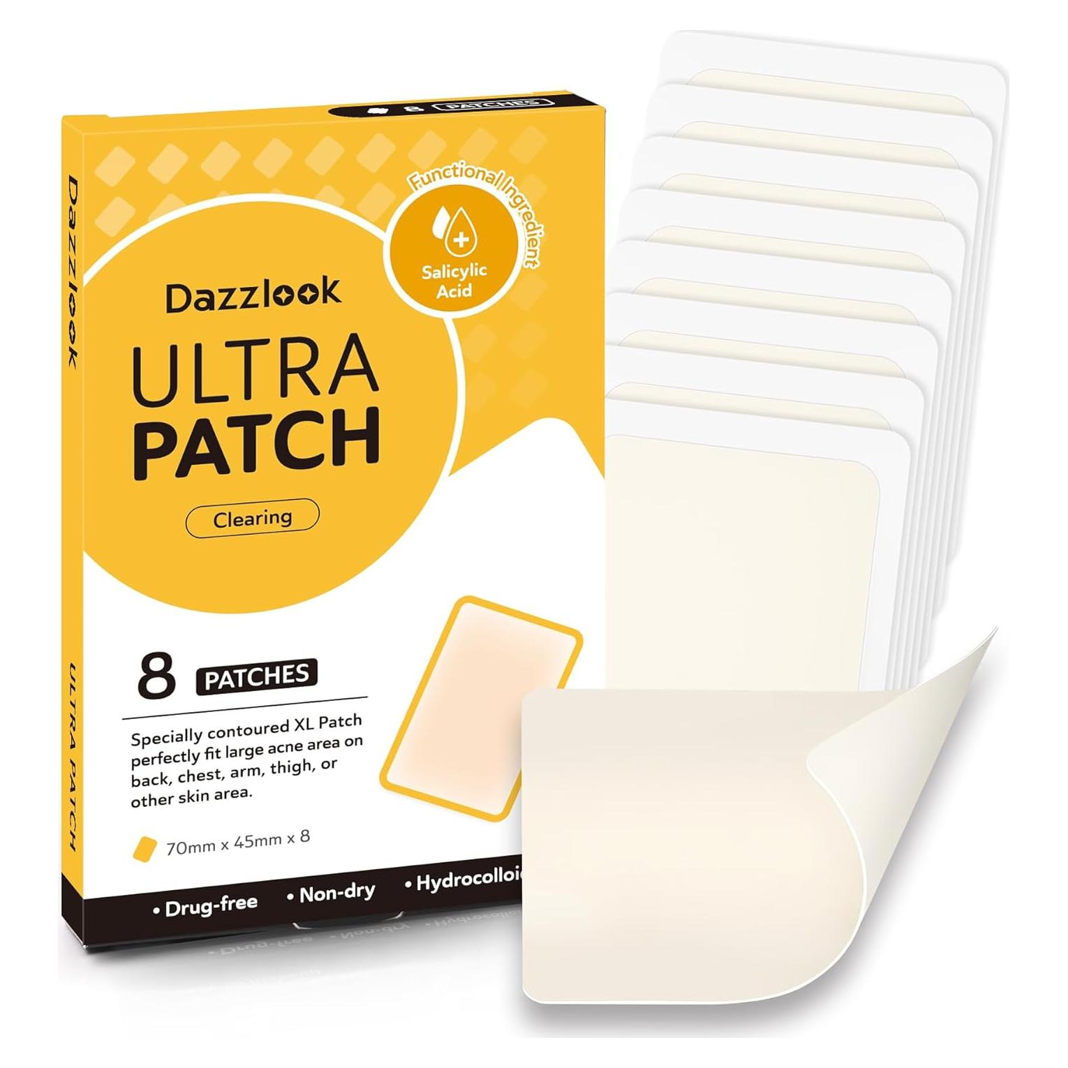Parches para Granos Dazzlook XL - 8 Unidades con Ácido Salicílico