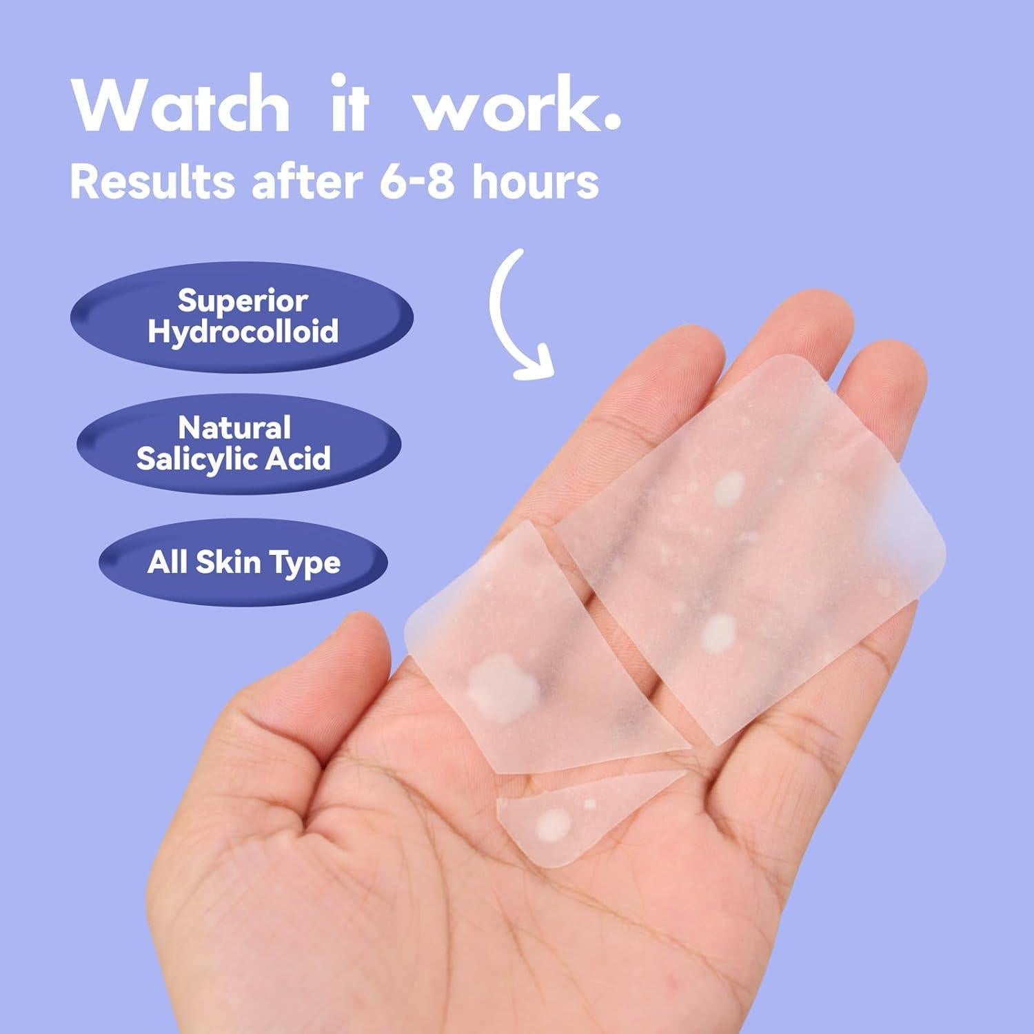 Parches para Granos Dazzlook XL - 8 Unidades con Ácido Salicílico