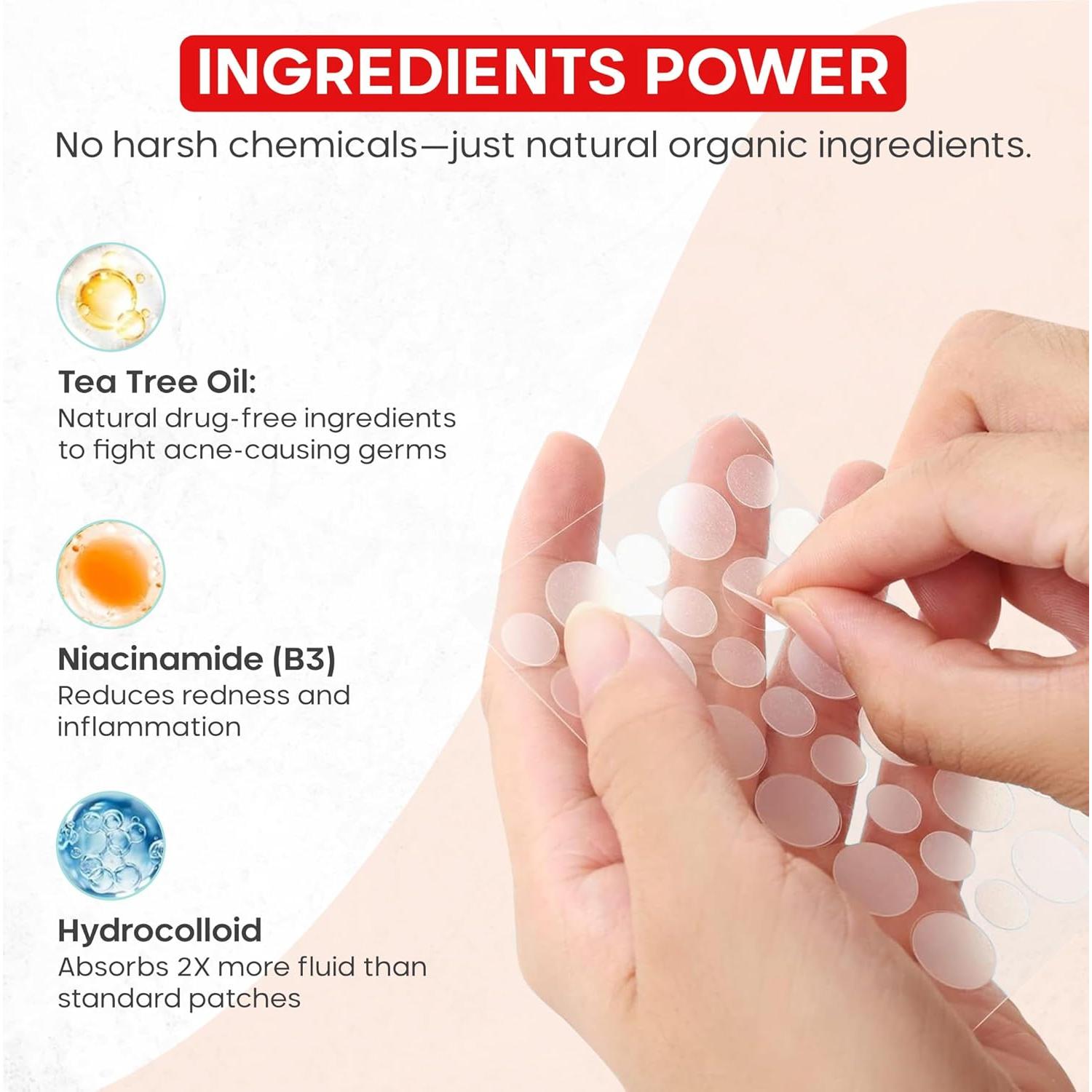 Parches Hidrocoloides SootheRX para Acné - 12x8cm - Vegano