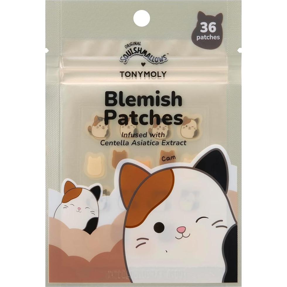 Parches para Imperfecciones Tonymoly x Squishmallows, 36 Unidades