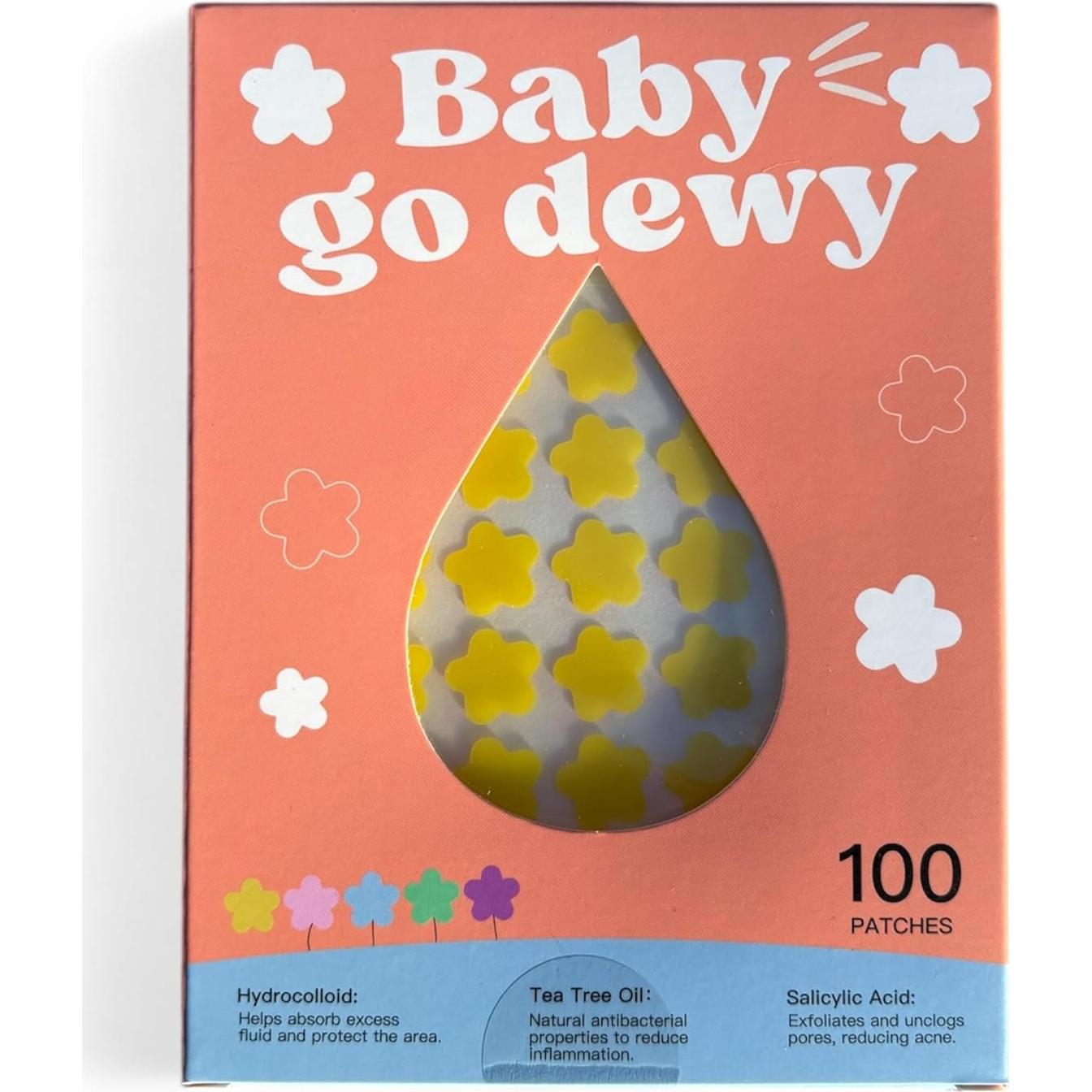 Parches de Acné Baby Go Dewy Flower, 100 Unidades, Hidrocoloide