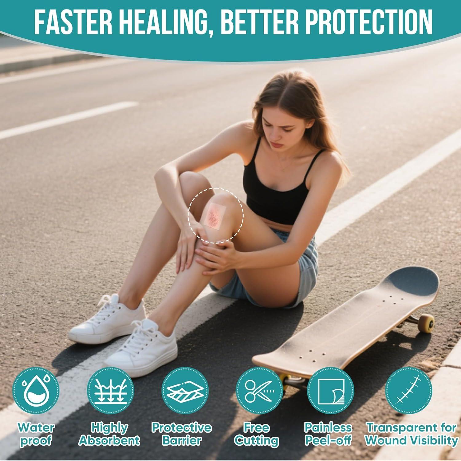 Rollos de hidrocoloide YHOVID 5.08cm x 3.66m para heridas