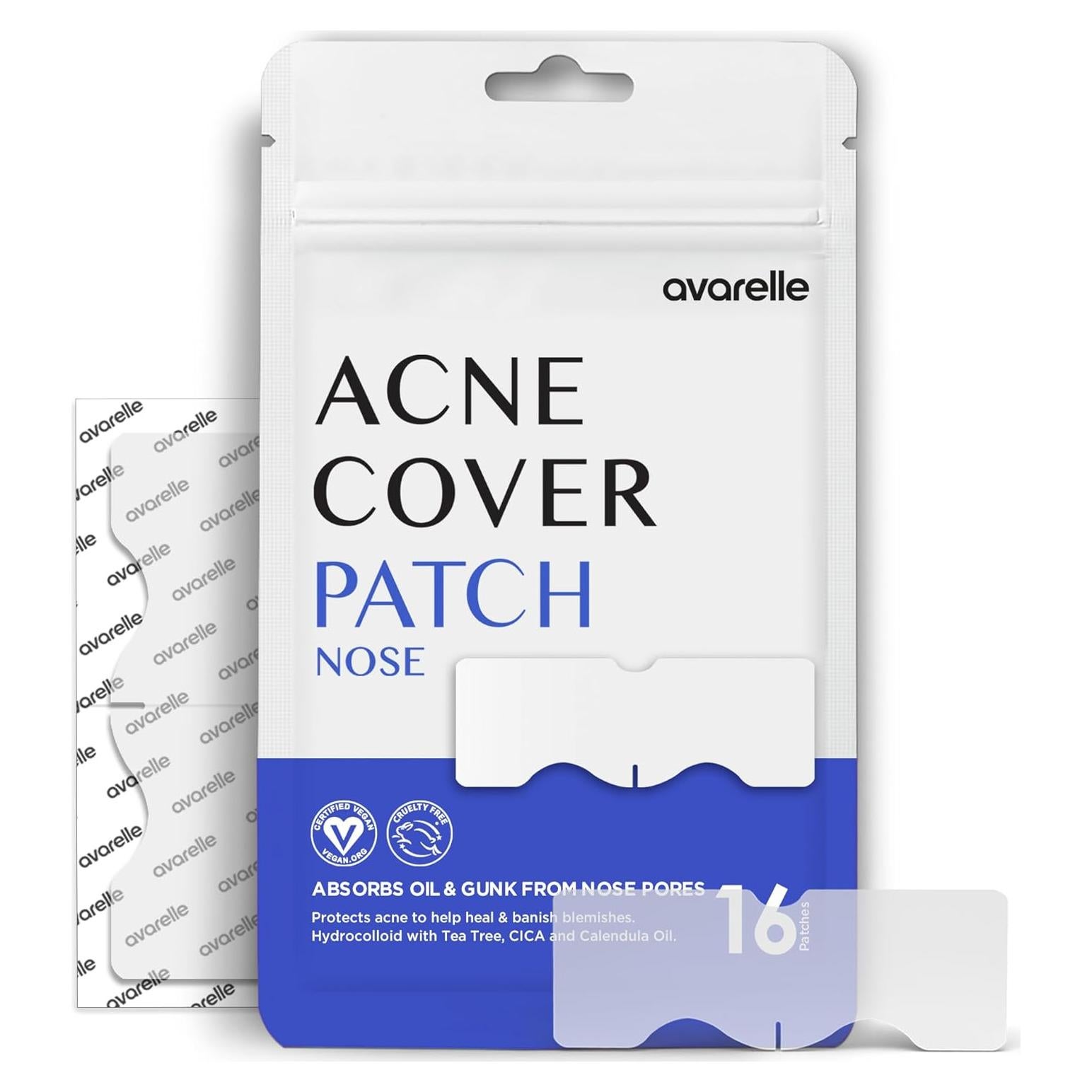 Parches Nasales Hidrocoloides Avarelle ZitOut - 16 Parches para Acné
