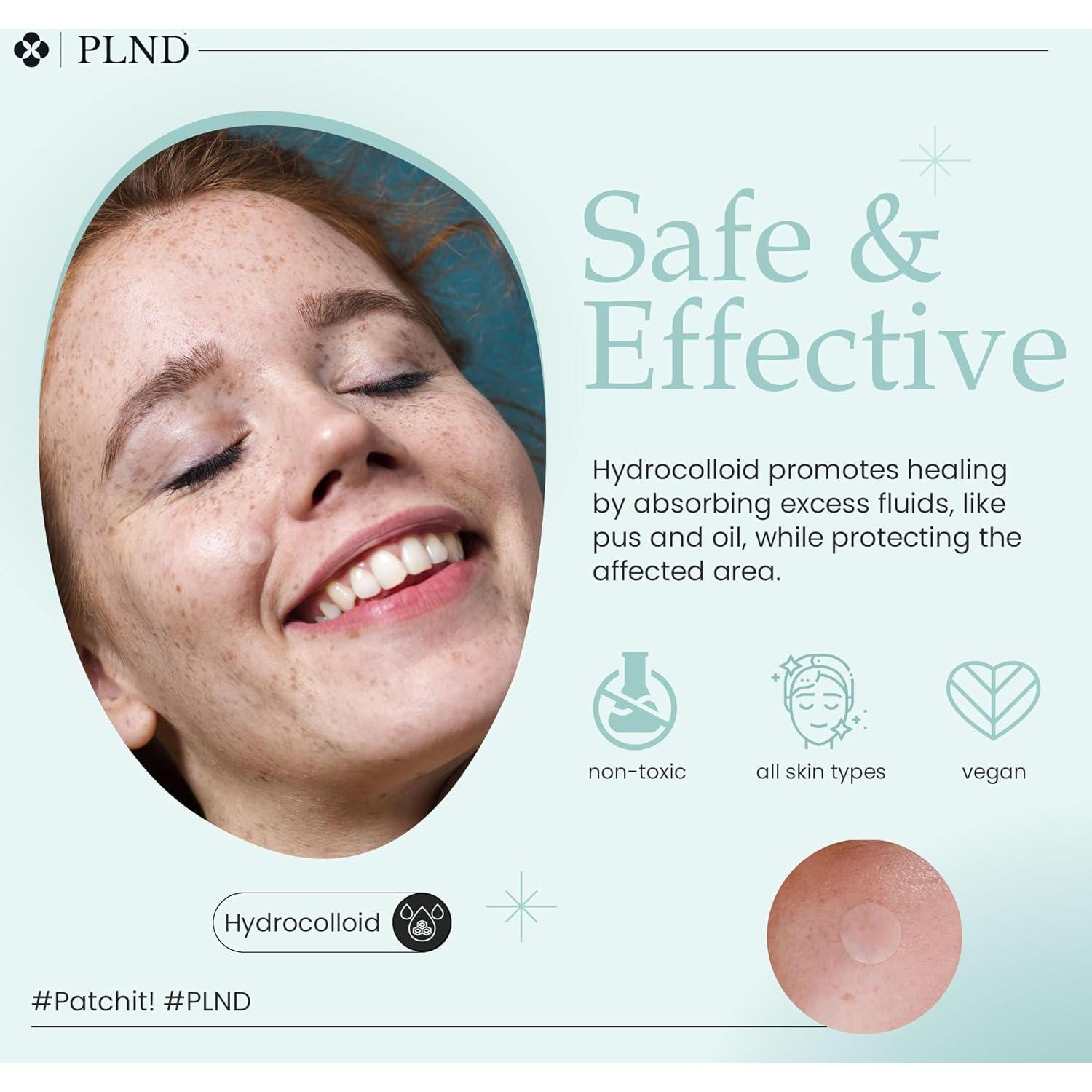 Parche Hidrocoloide para Acné PLND - 120 Parches 8-12mm