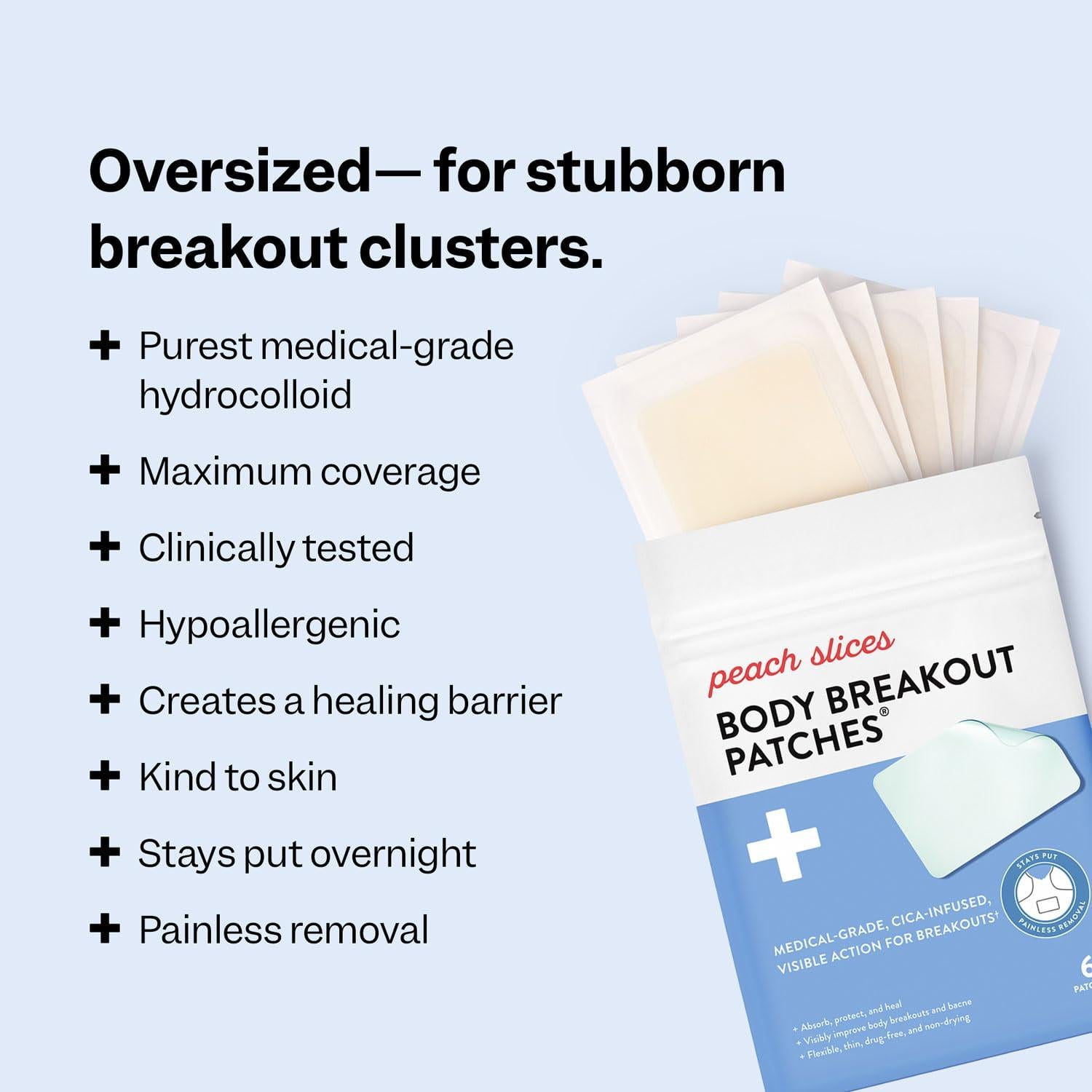 Parche Hidrocoloide para Brotes Corporales Peach Slices - 6 Unidades