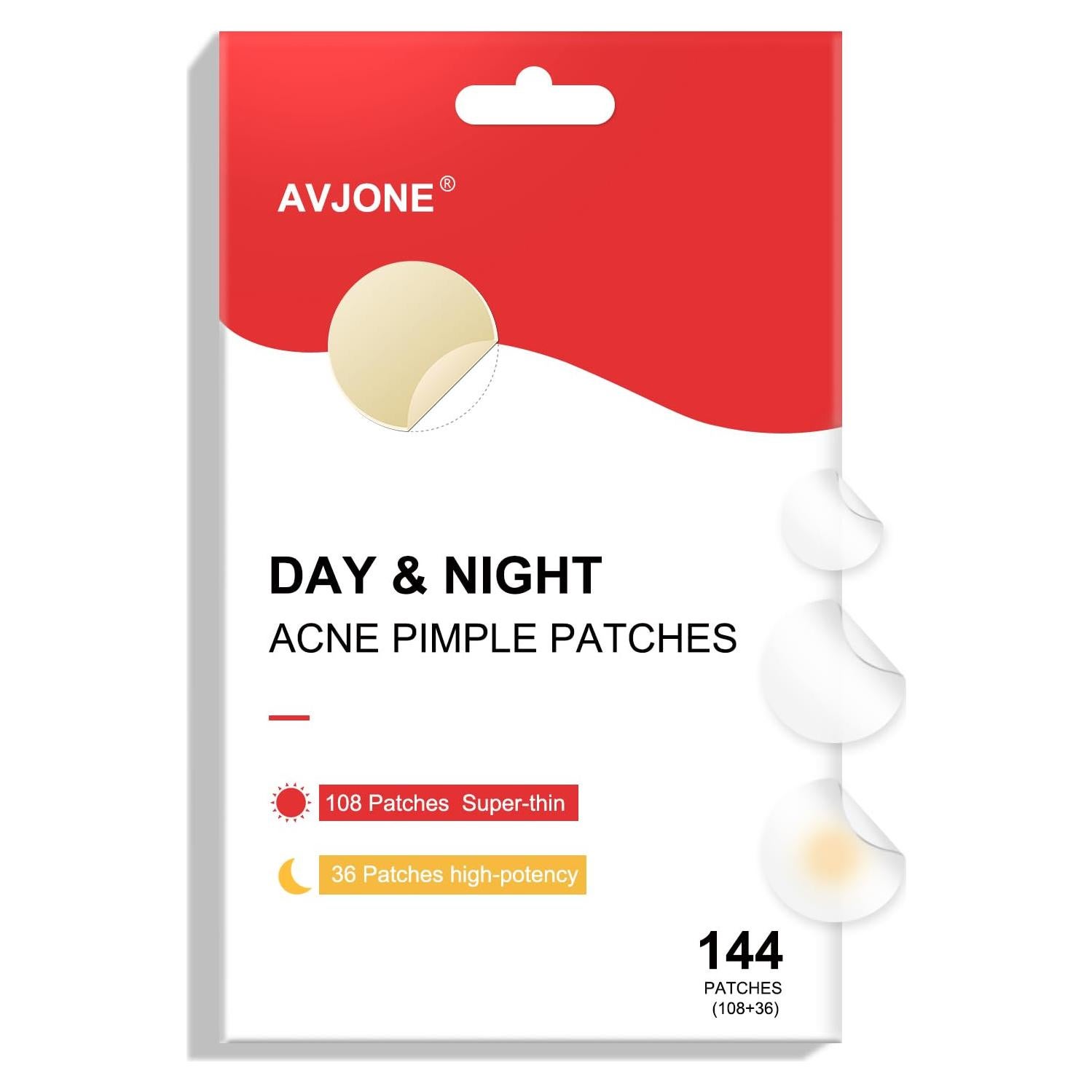 Parches para Granos AVJONE - 144 Parches Hidrocoloides con Aceite de Árbol de Té