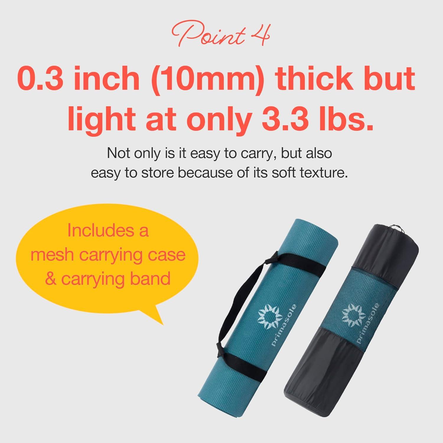 Esterilla de Yoga Primasole 10 mm Antideslizante Verde y Negro