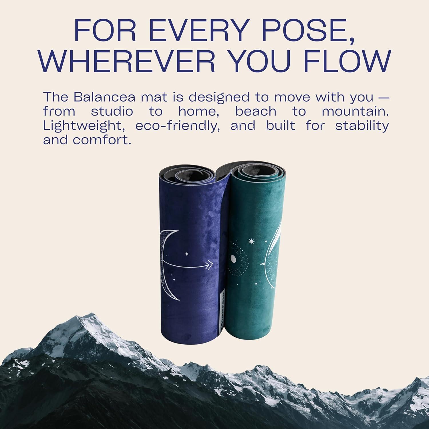 Alfombrilla de Yoga Balancea 183x61cm Antideslizante Azul