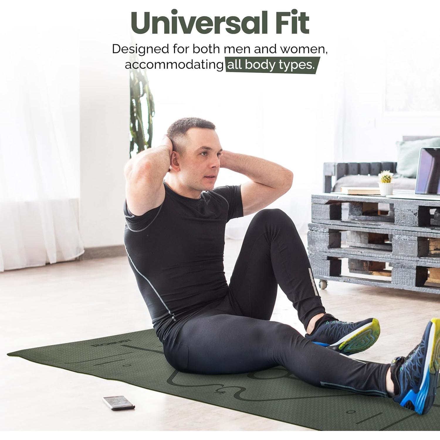 Alfombrilla de Yoga Antideslizante Robust 182.88x60.96cm Verde