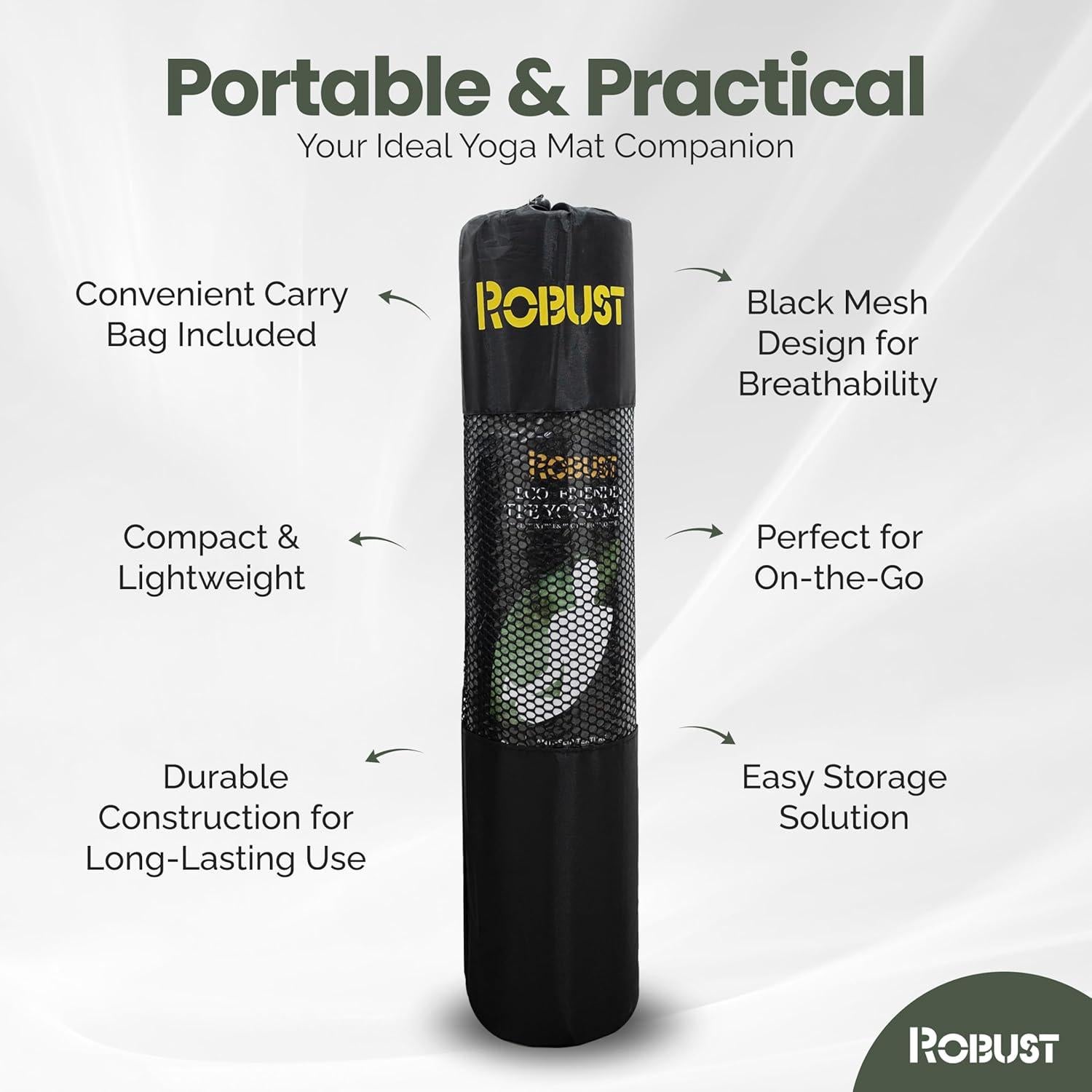 Alfombrilla de Yoga Antideslizante Robust 182.88x60.96cm Verde