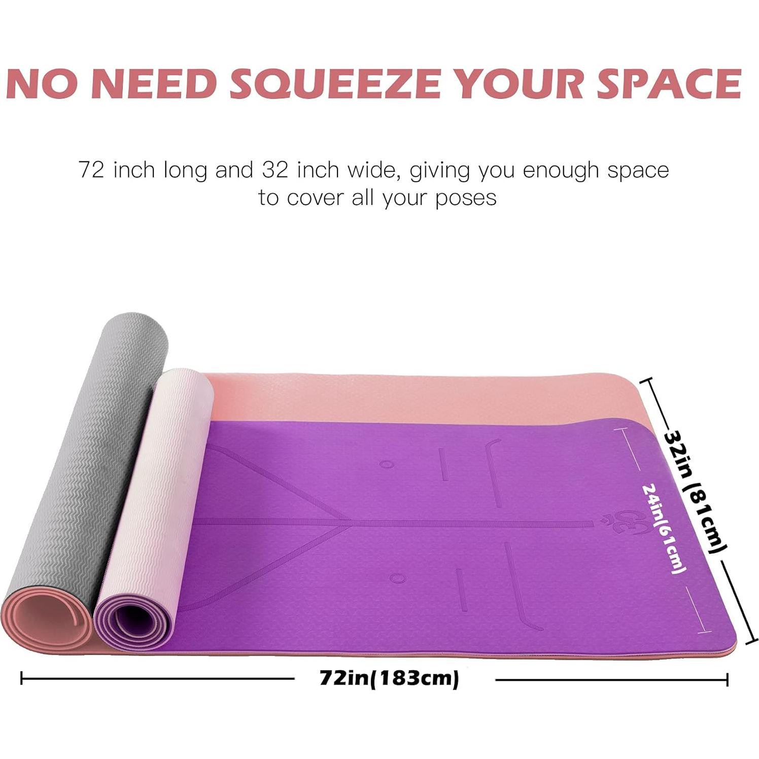 Esteras de Yoga UMINEUX Extra Anchas 182.88x81.28cm Antideslizantes