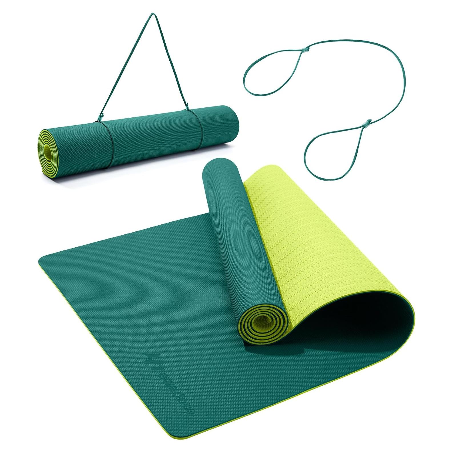 Alfombrilla de Yoga Ewedoos Verde TPE Antideslizante 0.64 cm