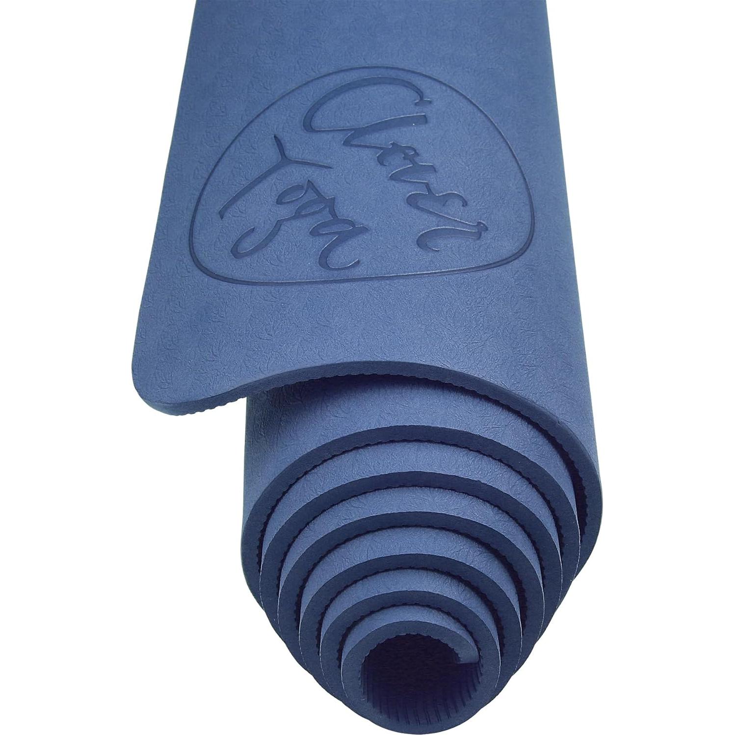 Alfombrilla de Yoga Clever Yoga Antideslizante 6mm Azul