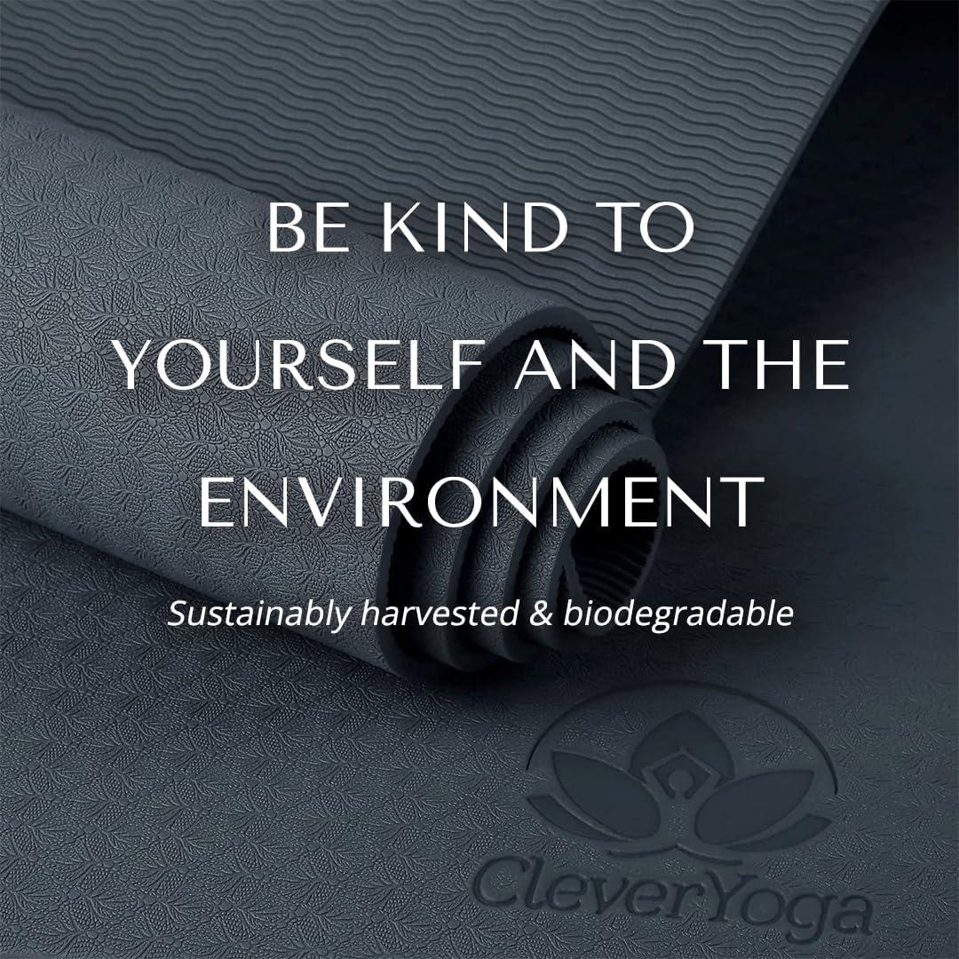 Alfombrilla de Yoga Clever Yoga Antideslizante 6mm Azul