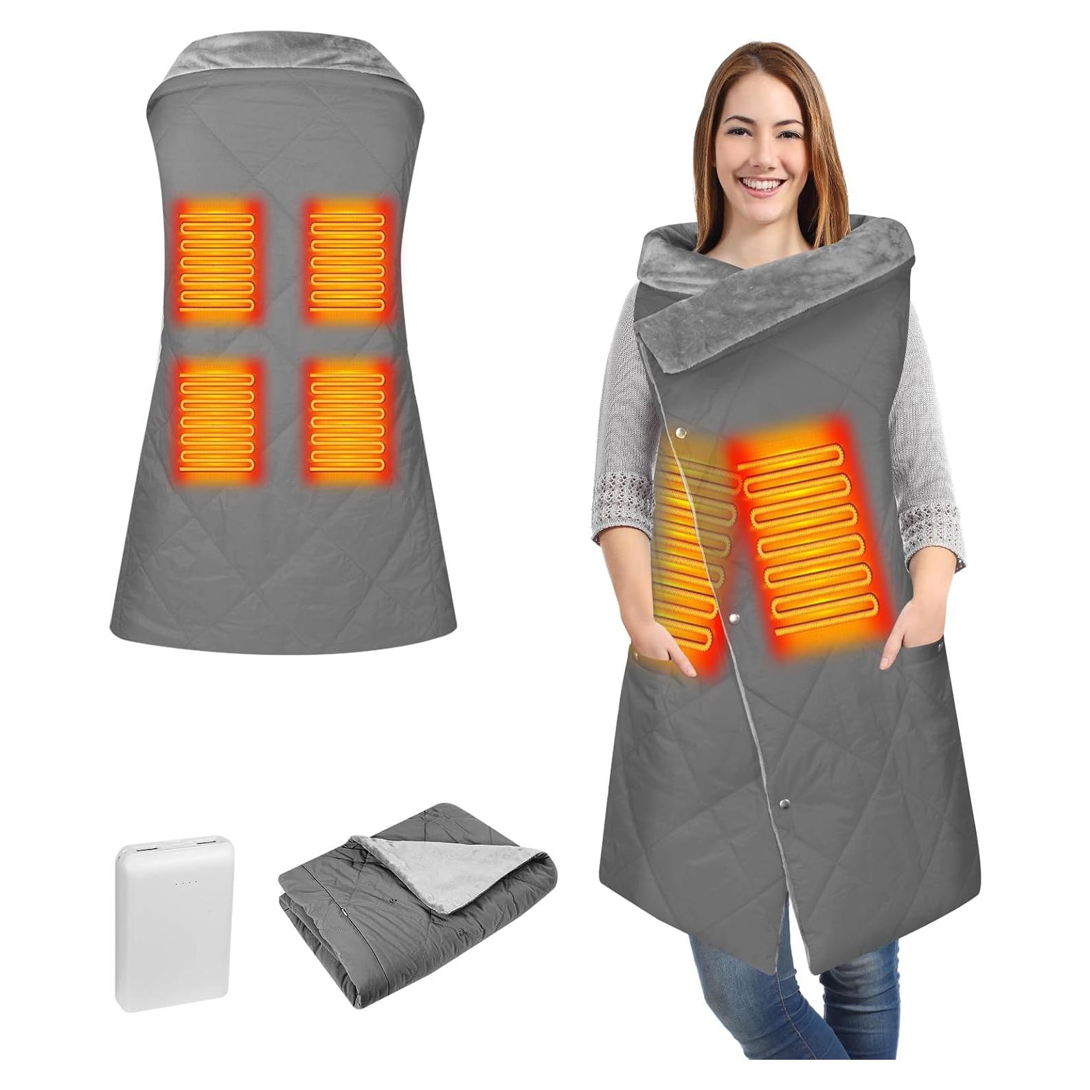 Manta Calentada Eléctrica Diweez USB 10000mAh 6 Zonas Calor