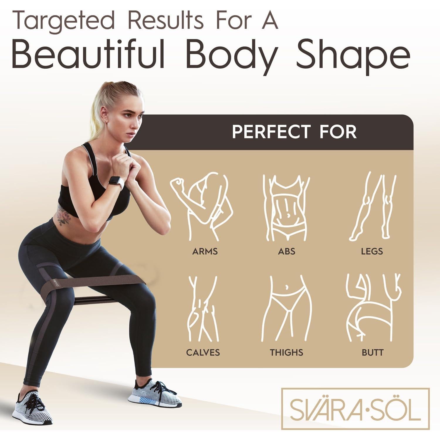 Juego de Bandas de Resistencia Svärä Söl - 3 Niveles, Antideslizantes