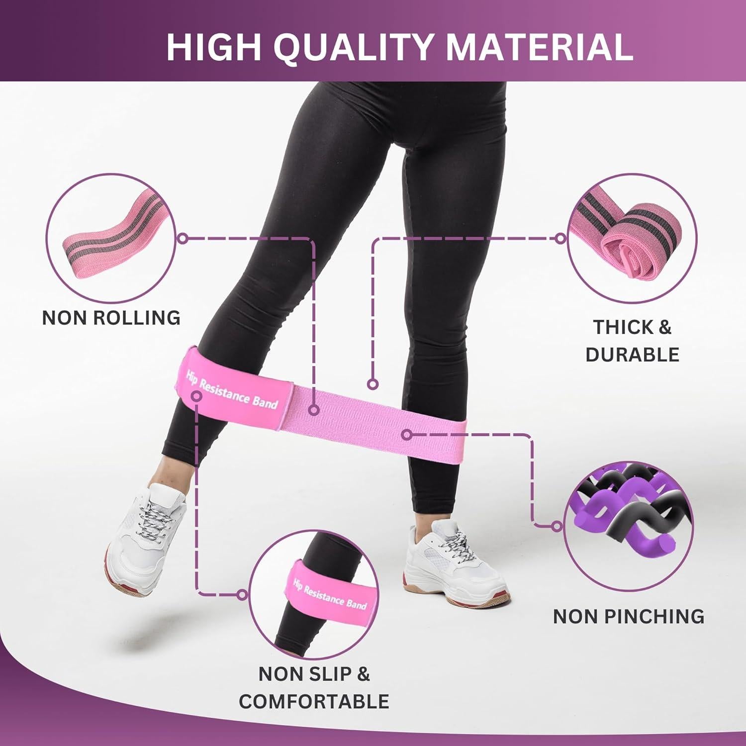 Bandas de Resistencia Ajustables Tesistance Rosa - 1 Paquete